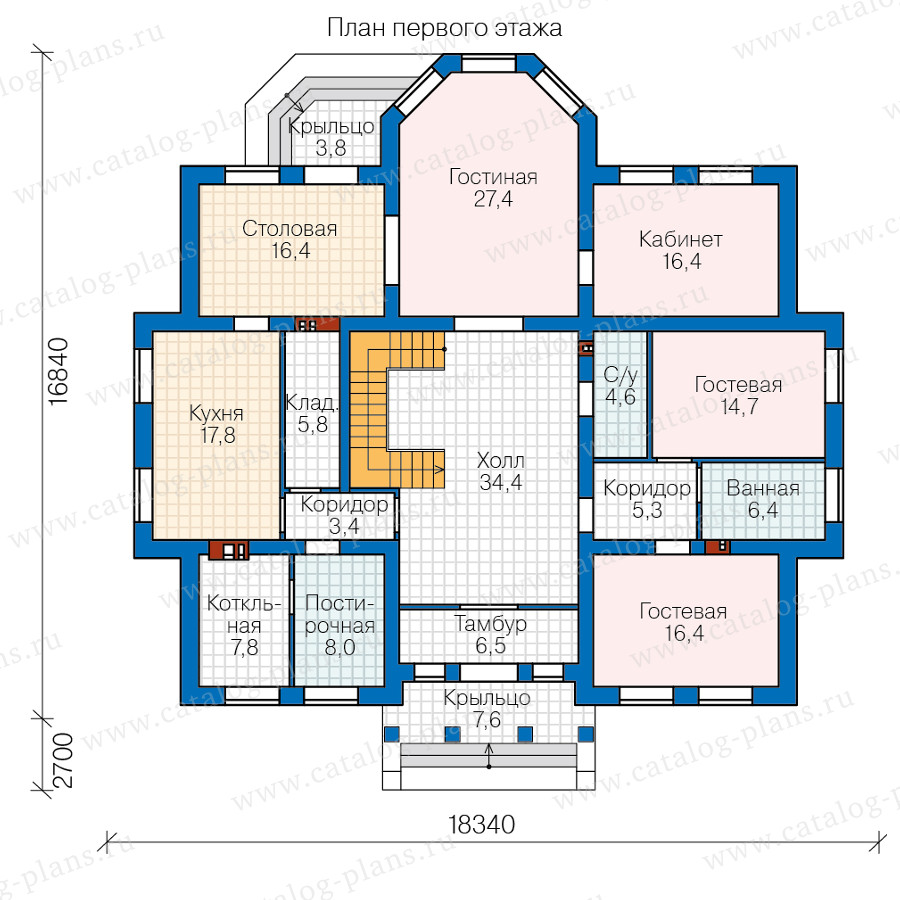 План 1-этажа проекта 45-99K2L