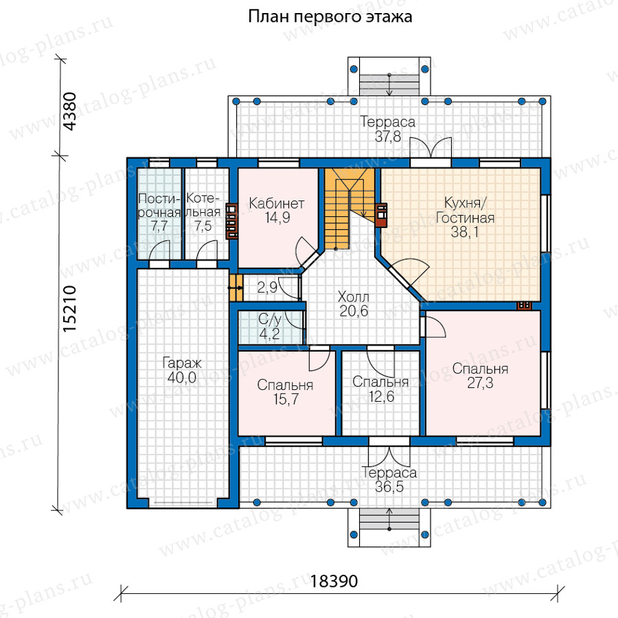 План 1-этажа проекта 45-22A