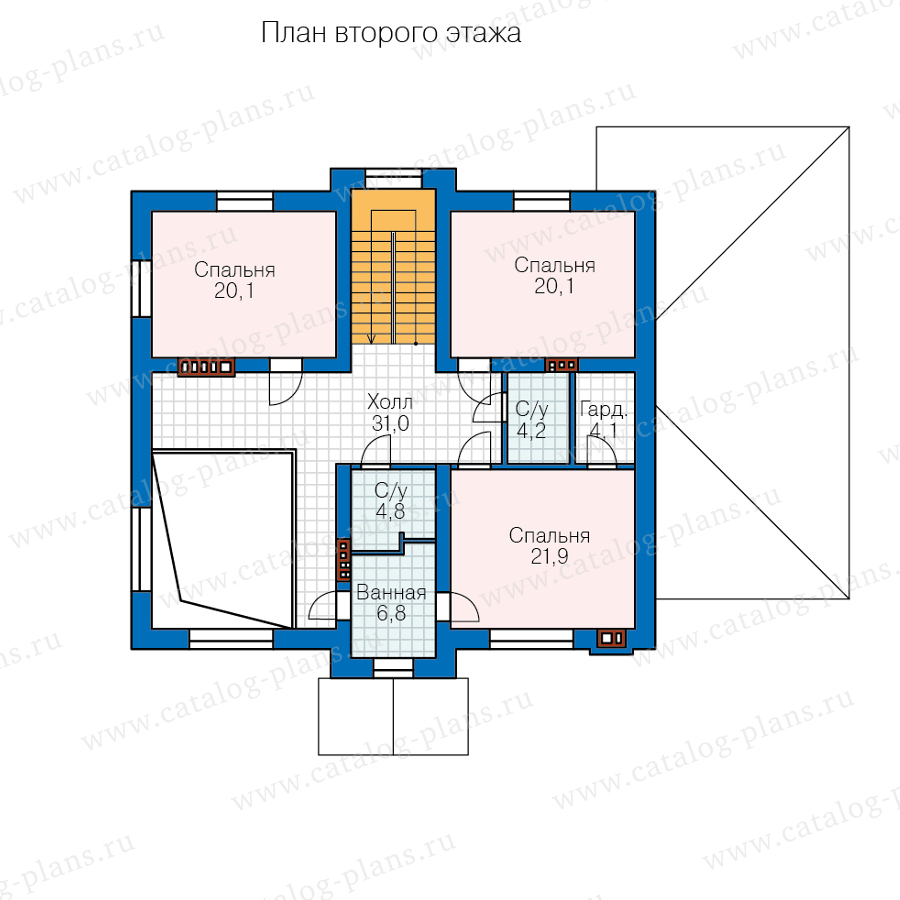 План 3-этажа проекта 58-66ML