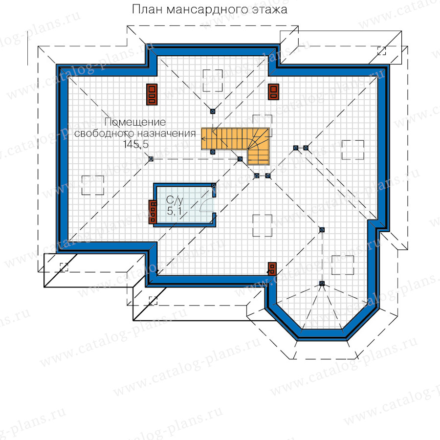 План 3-этажа проекта 58-44BDL
