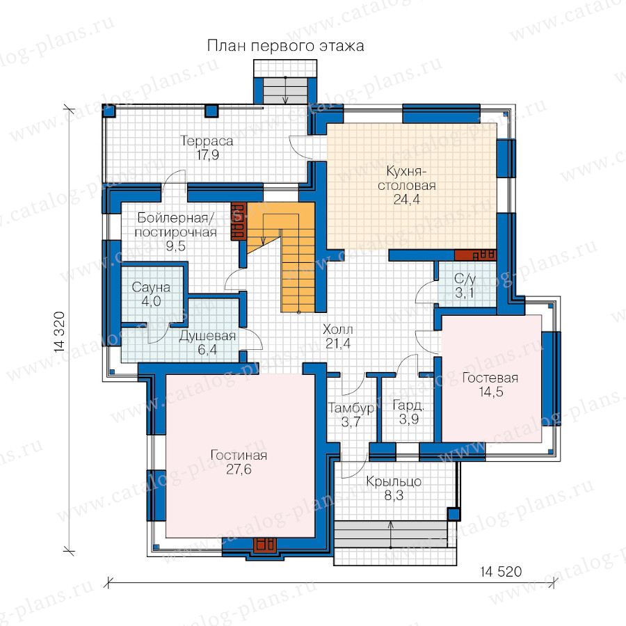 План 1-этажа проекта 57-21DK1L