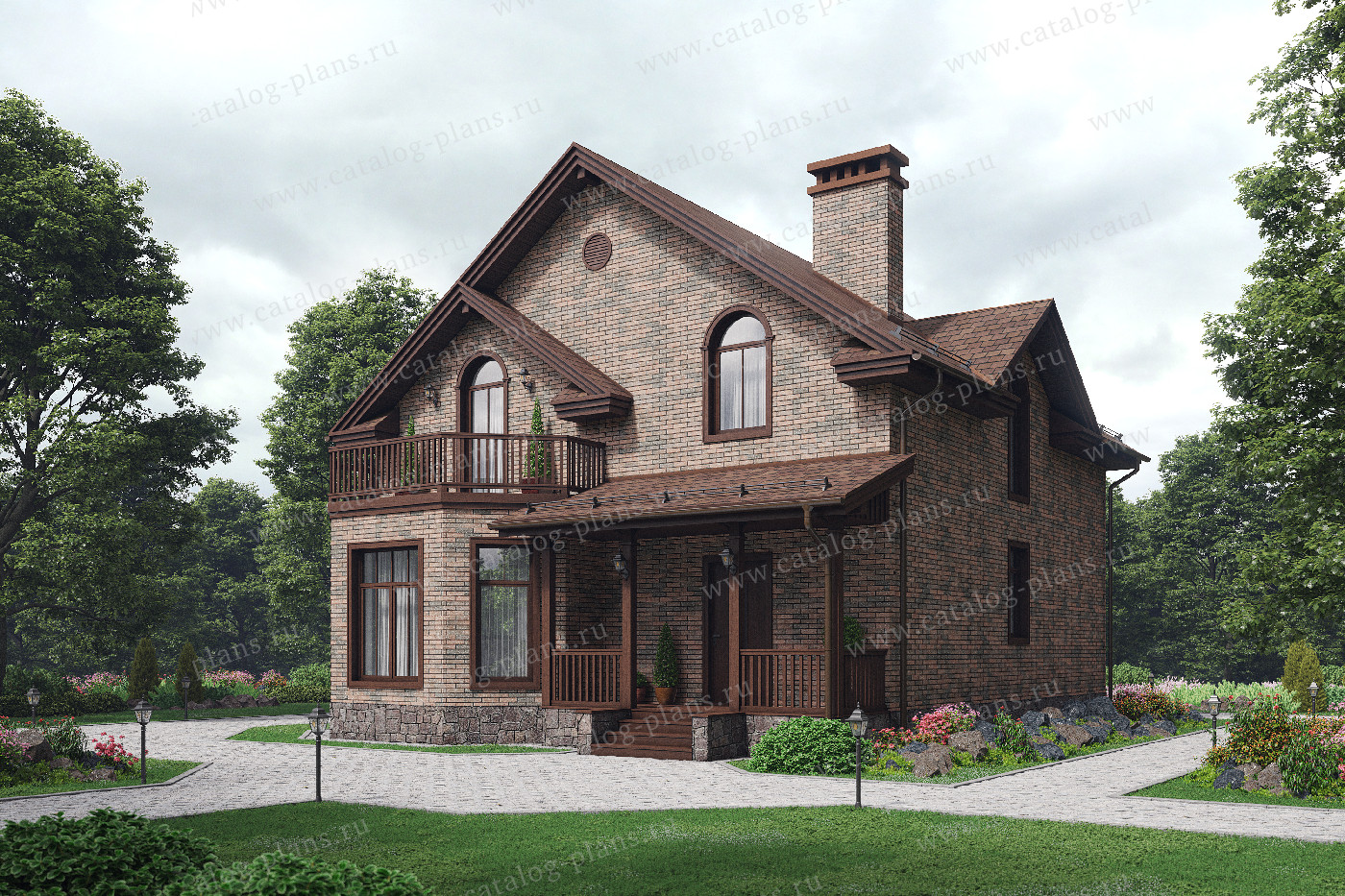 Проект жилой дом #62-18L материал - , стиль немецкий