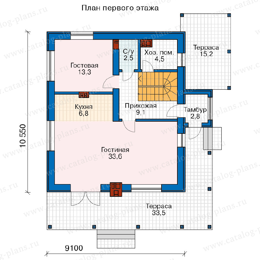 План 1-этажа проекта 59-81A