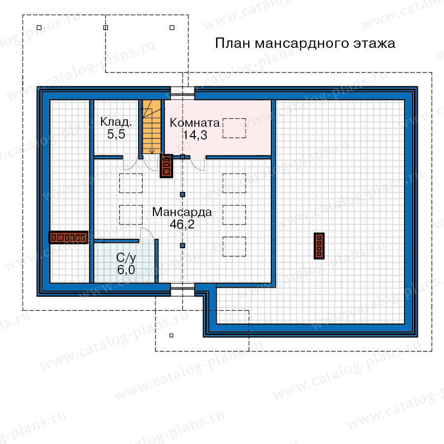 План 3-этажа проекта 58-70ZCK1L