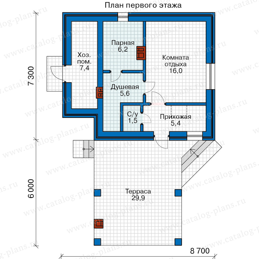 План 1-этажа проекта 91-19L