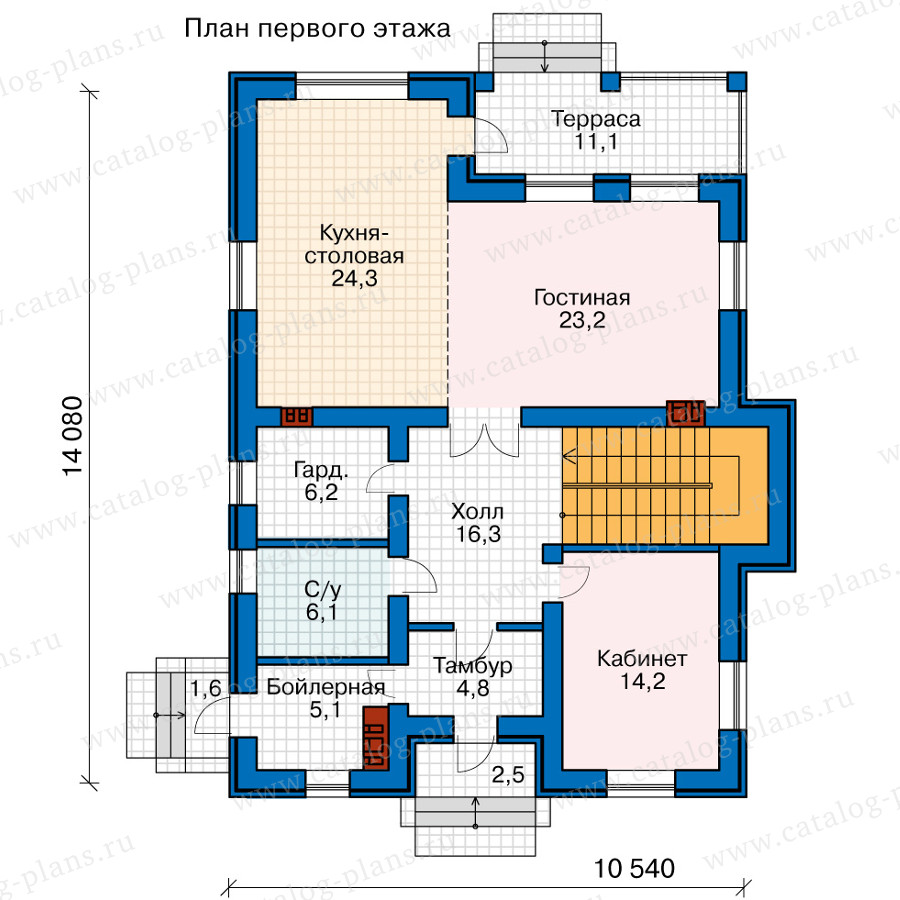 План 1-этажа проекта 57-62NL