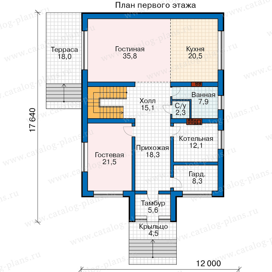 План 1-этажа проекта 40-45BDK2L