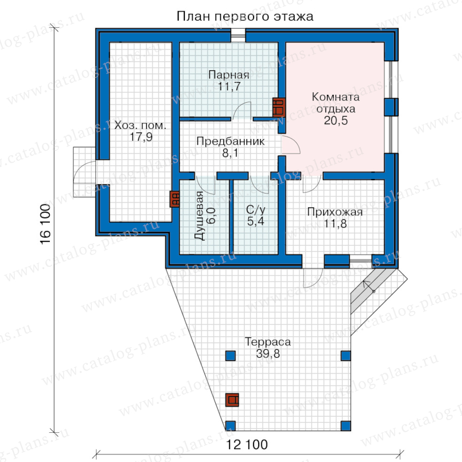 План 1-этажа проекта 91-19AL