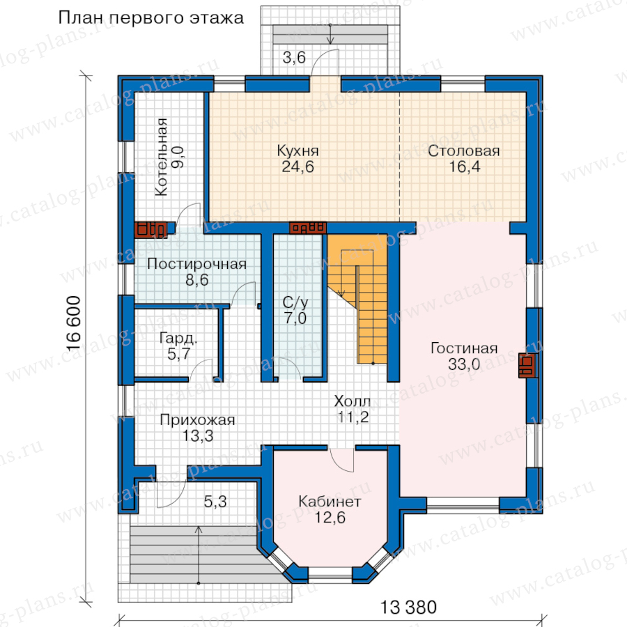 План 1-этажа проекта 57-25NAK1L