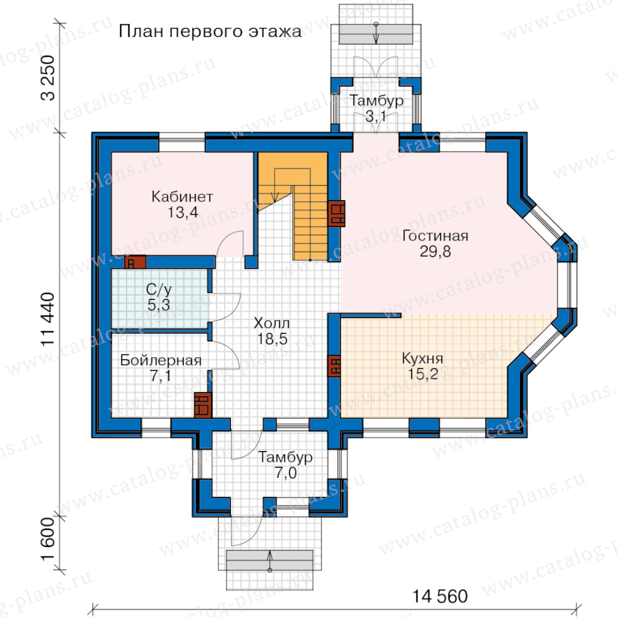 План 1-этажа проекта 57-29FBK1L