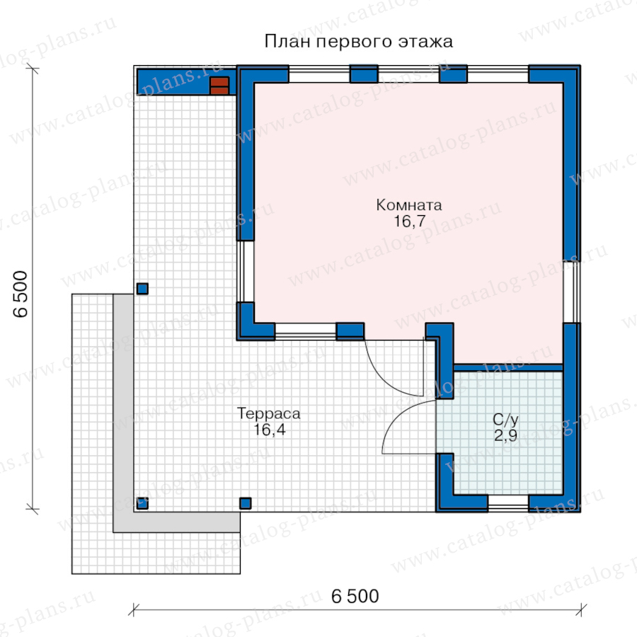 План 1-этажа проекта 91-26X