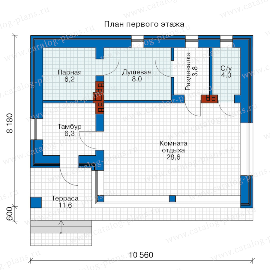 План 1-этажа проекта 90-94DK1L
