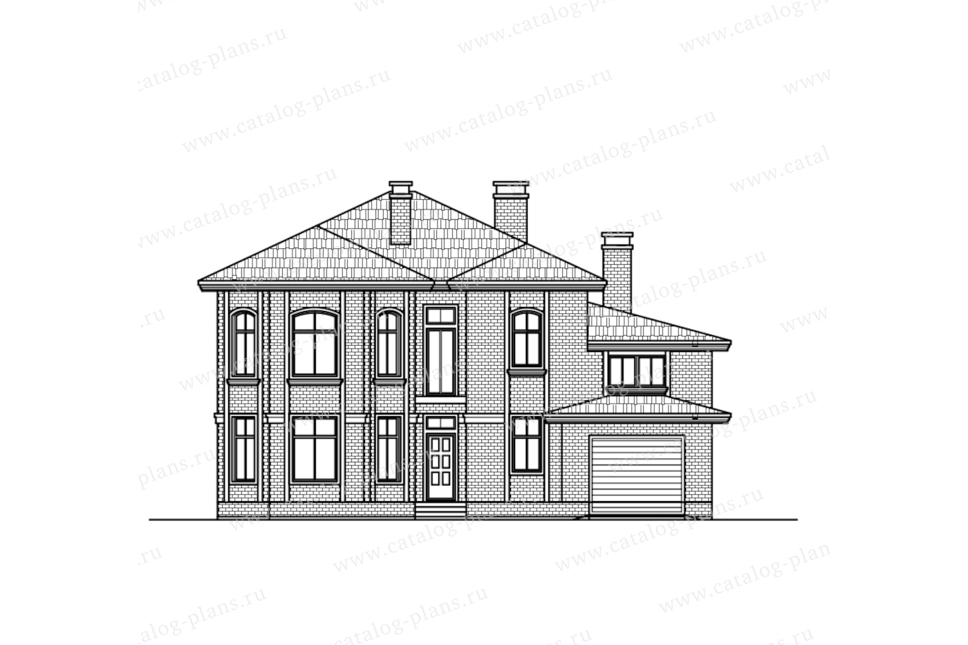 Проект 58-26FL, жилой дом, материал - газобетонные блоки 400, количество этажей - 2, архитектурный стиль - европейский, фундамент - монолитная ж/б плита