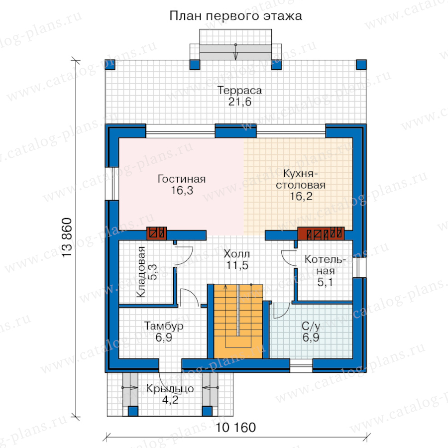План 1-этажа проекта 40-04ZBK1L