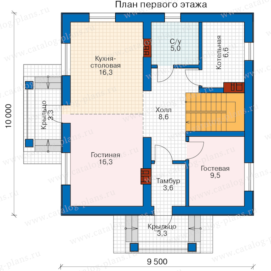 План 1-этажа проекта 40-04HB