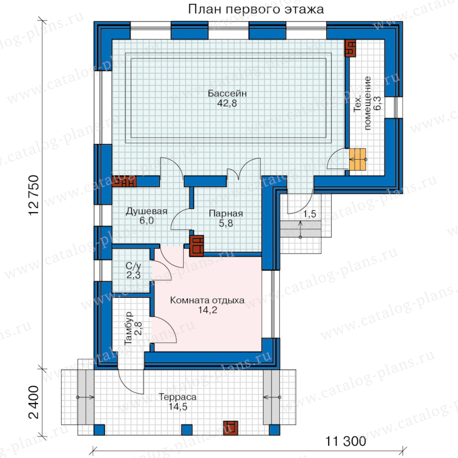 План 1-этажа проекта 91-19EL