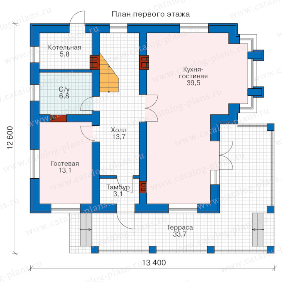 План 1-этажа проекта 58-92BD