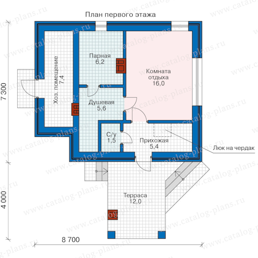План 1-этажа проекта 91-19NL