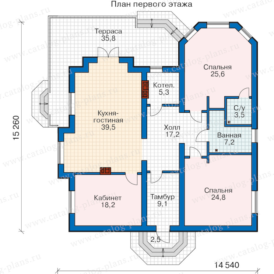 План 1-этажа проекта 58-97E