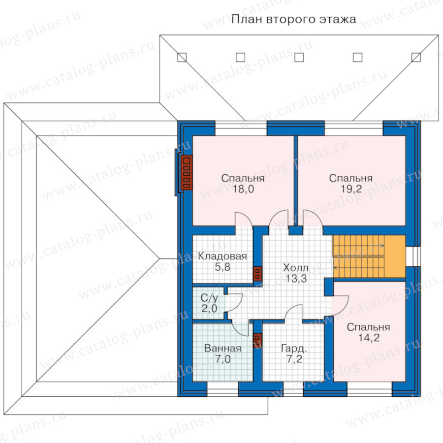 План 2-этажа проекта 57-62TDL