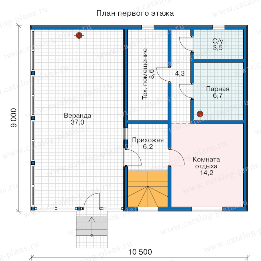 План 1-этажа проекта 14-00A