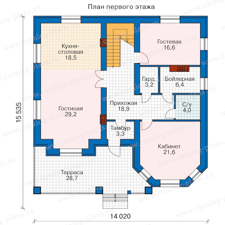 План 1-этажа проекта 40-11ANK2L