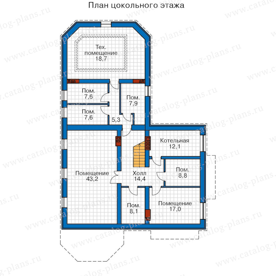 План 1-этажа проекта 48-29BCKL