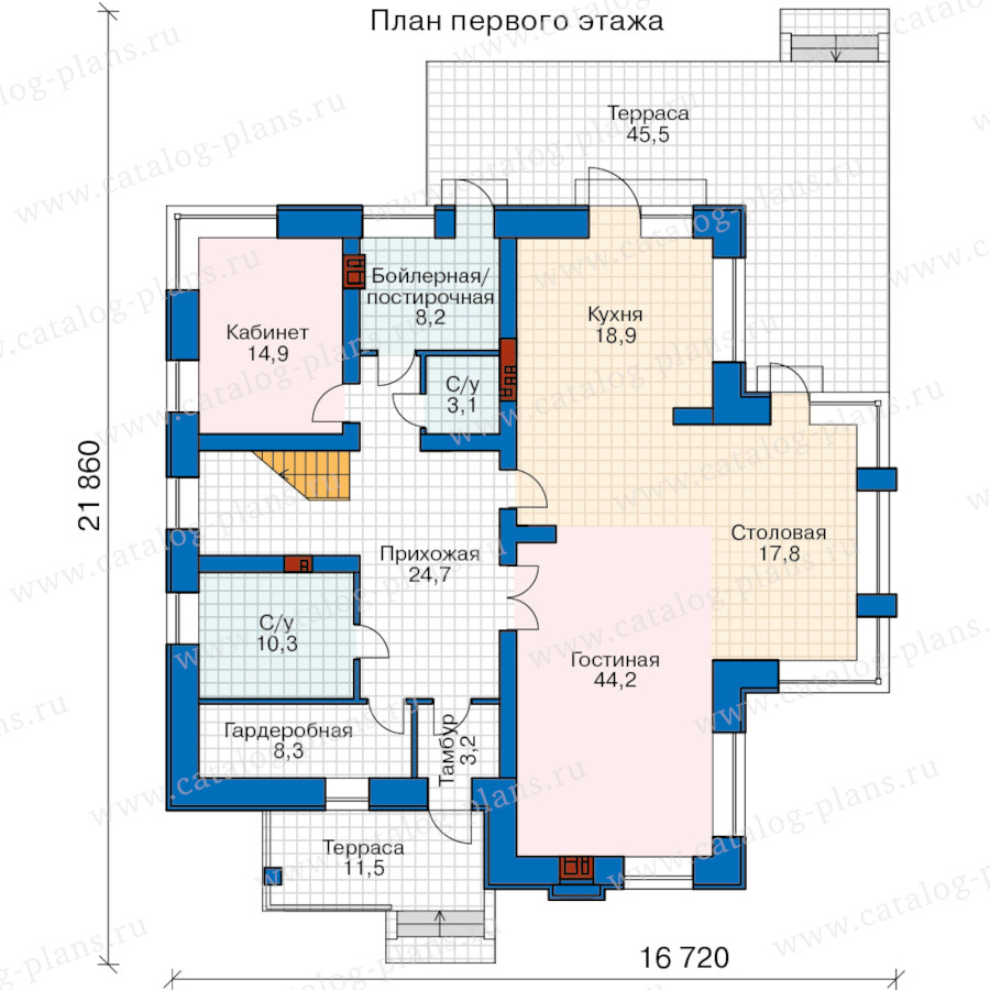 План 1-этажа проекта 48-24W