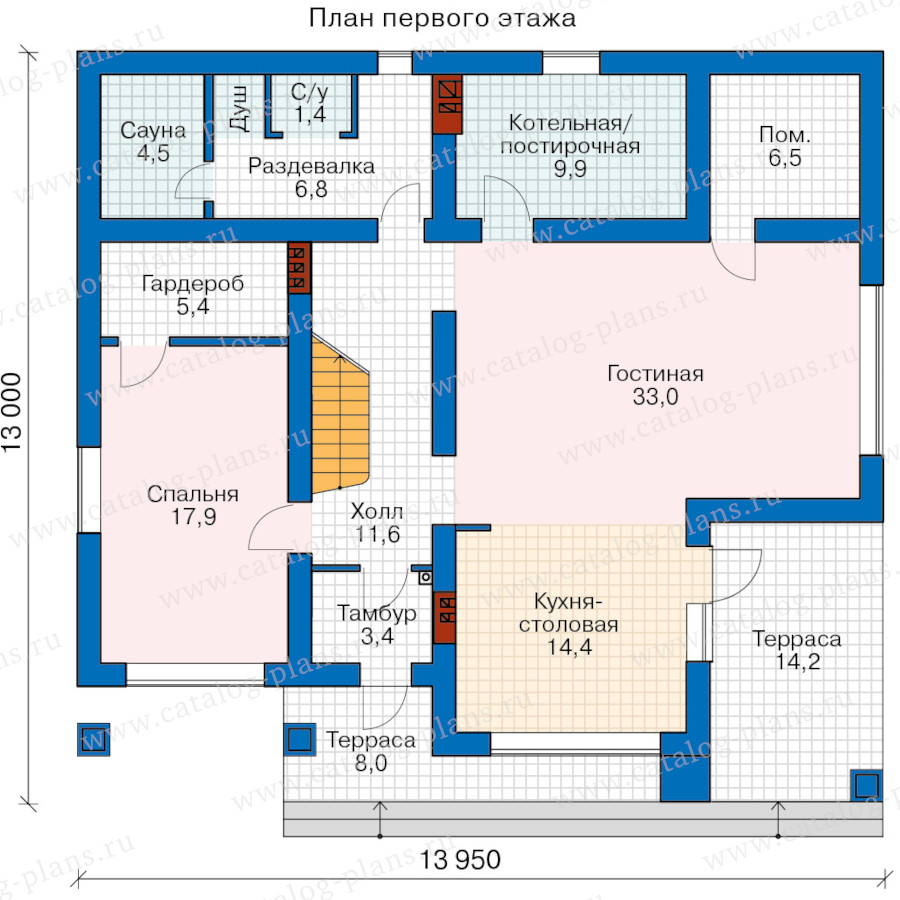 План 1-этажа проекта 62-07AF