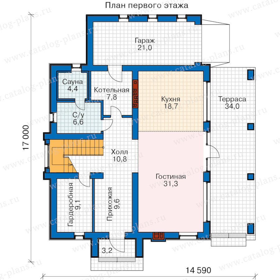 План 1-этажа проекта 62-71BSAB