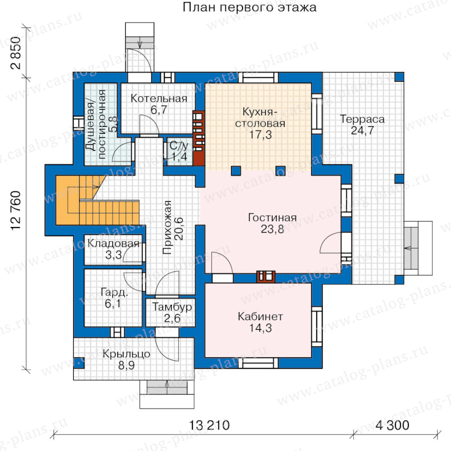 План 1-этажа проекта 57-00FK1L