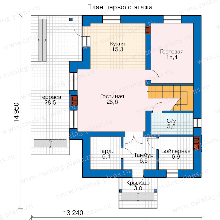 План 1-этажа проекта 58-79ADL