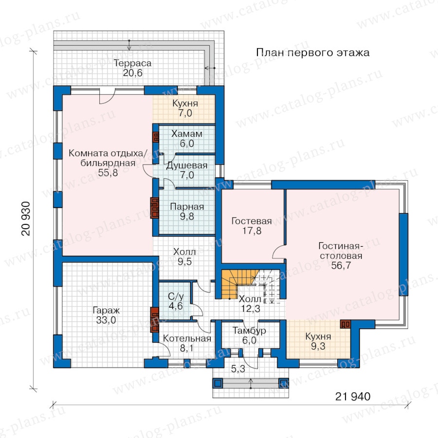 План 1-этажа проекта 40-88AK2L