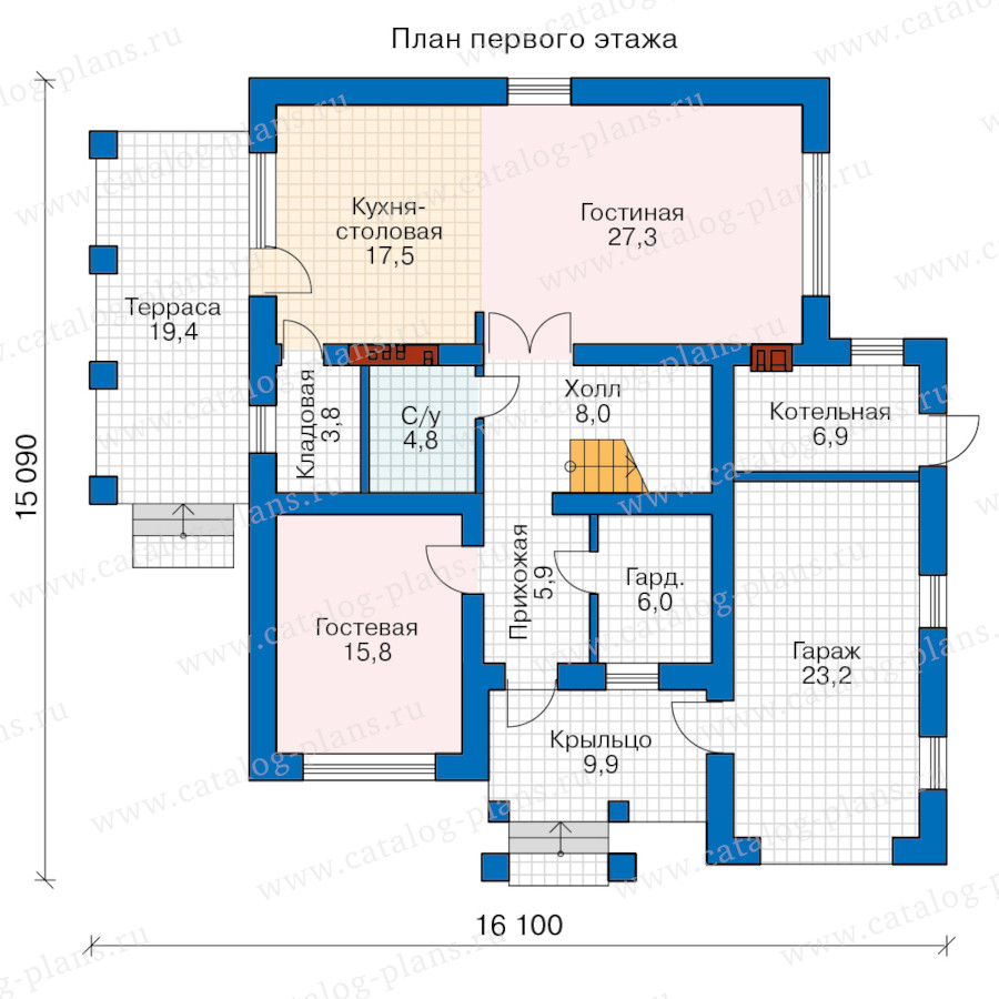 План 1-этажа проекта 59-93EAG