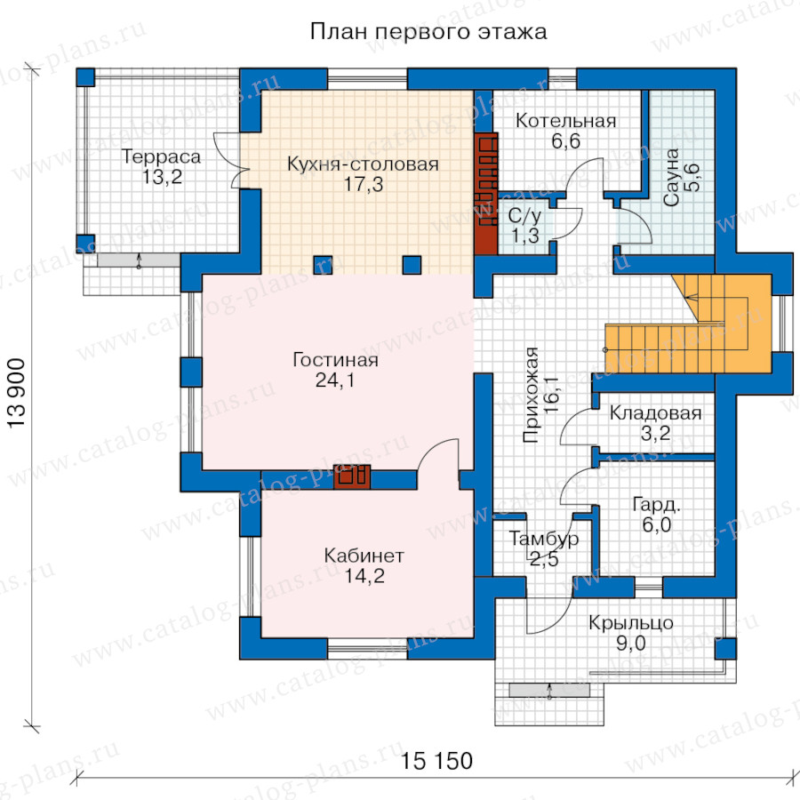 План 1-этажа проекта 57-00U
