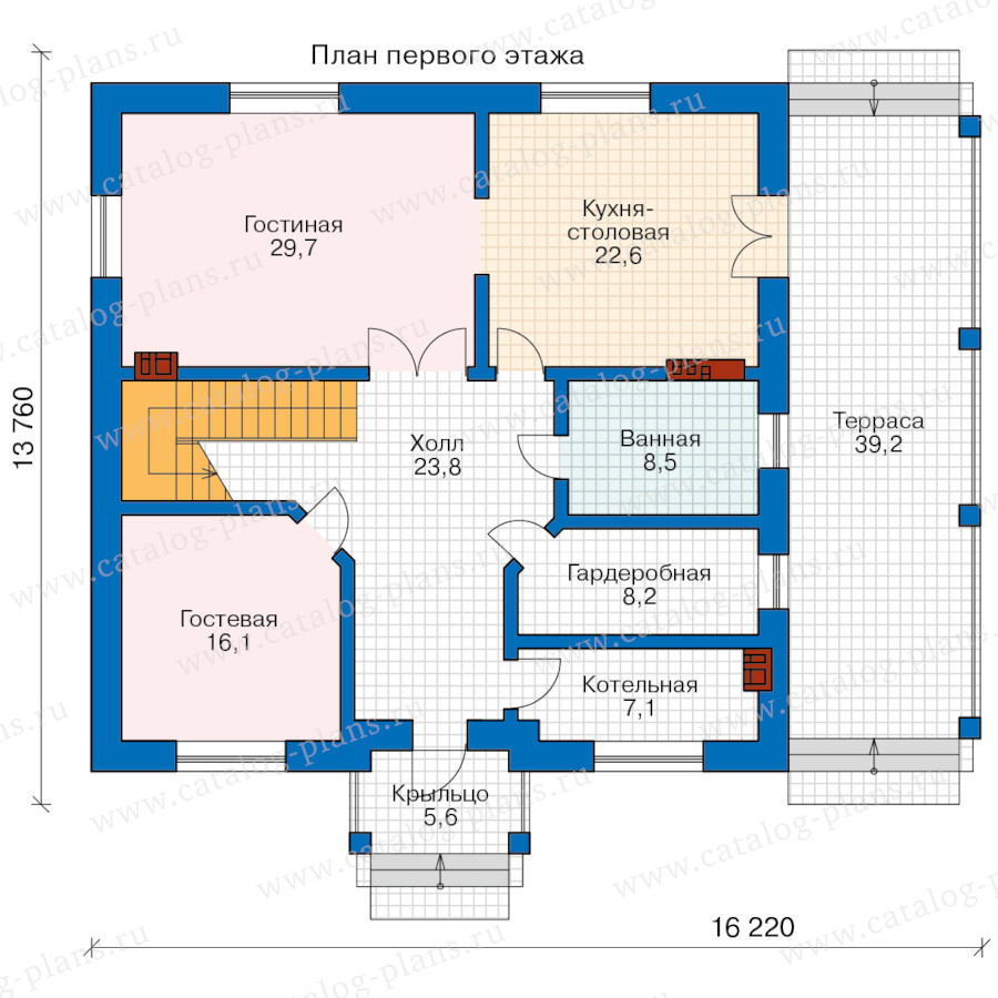 План 1-этажа проекта 45-01NK3L