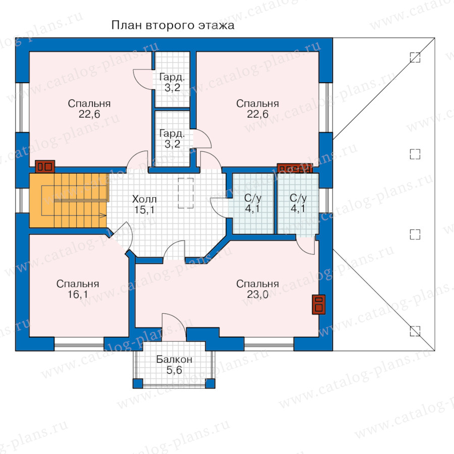 План 2-этажа проекта 45-01NK3L