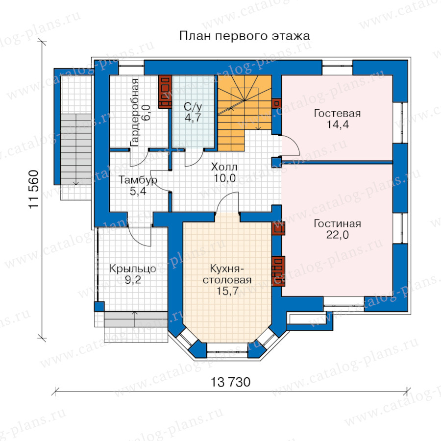 План 2-этажа проекта 57-27FBK1L