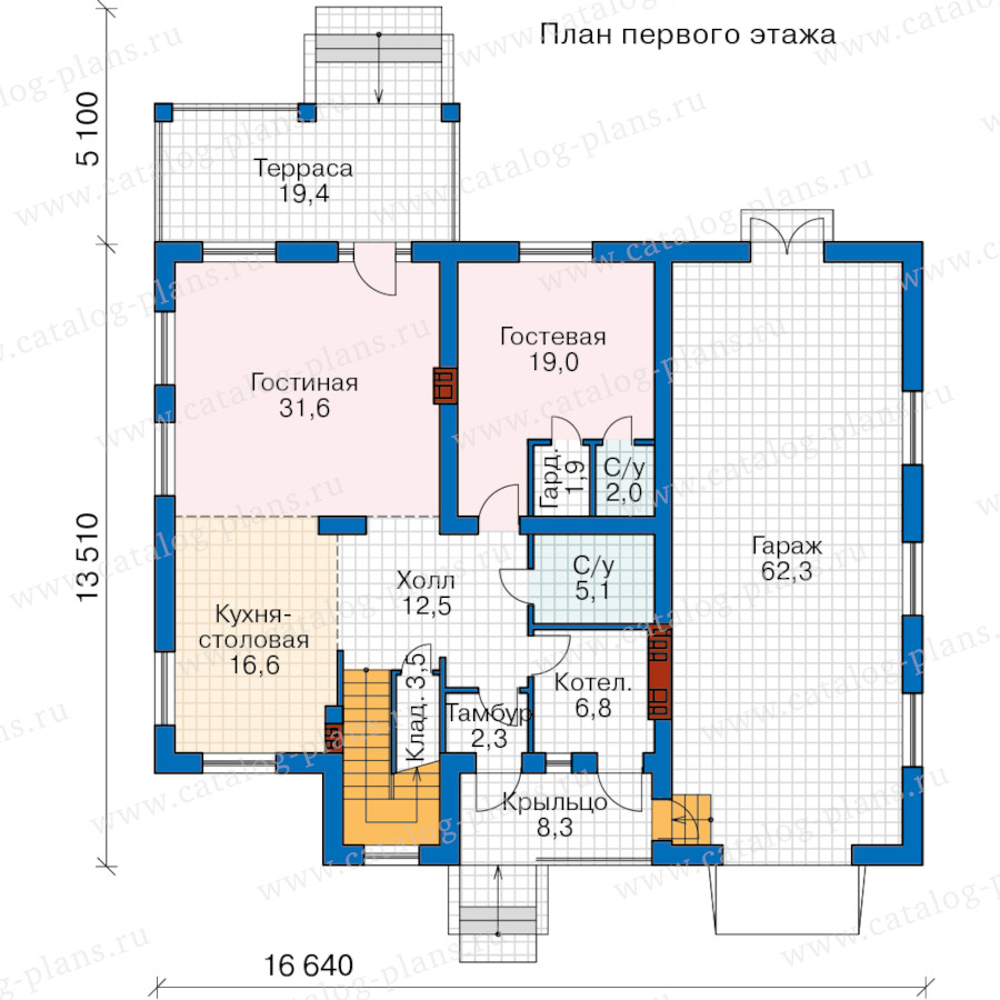 План 1-этажа проекта 57-20VAK1