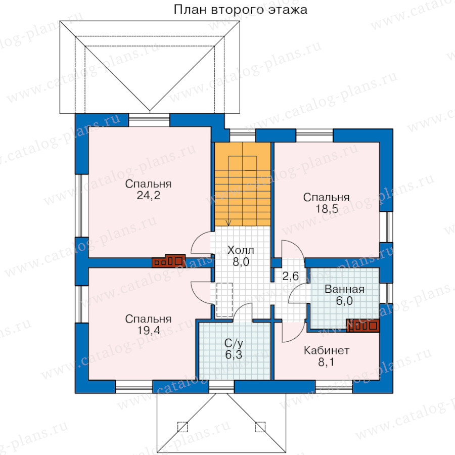 План 2-этажа проекта 46-78L