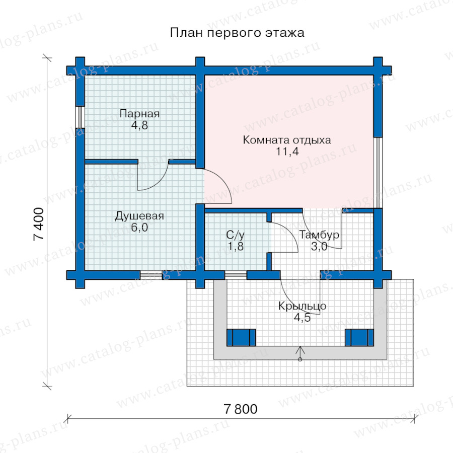 План 1-этажа проекта 91-33AX
