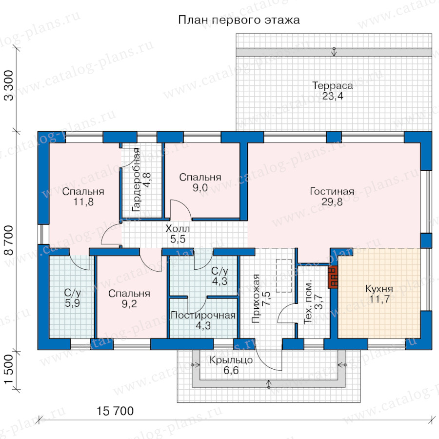 План 1-этажа проекта 65-33