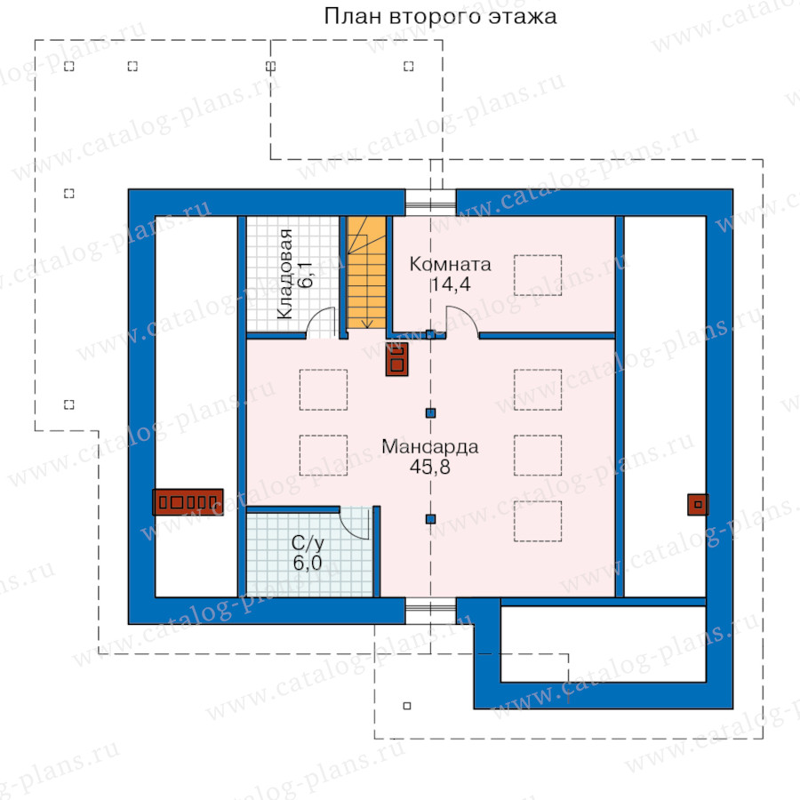 План 2-этажа проекта 58-70ZNK1L