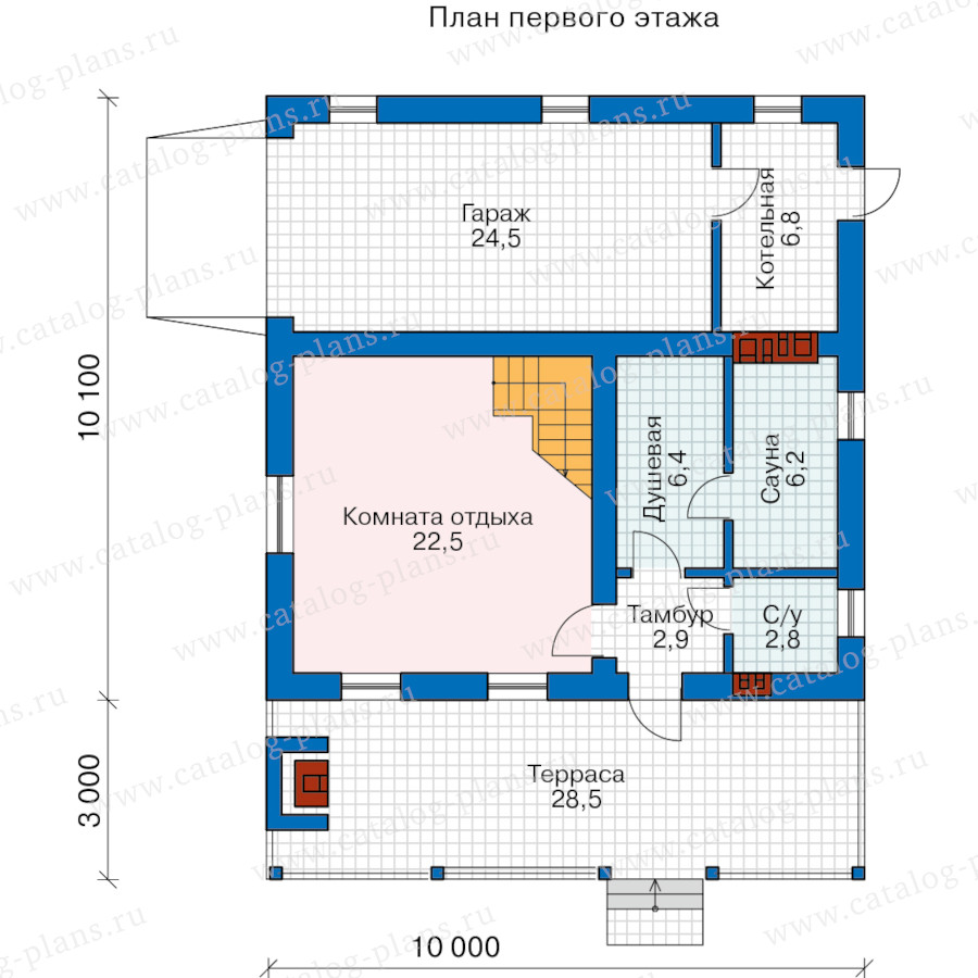 План 1-этажа проекта 90-14FA