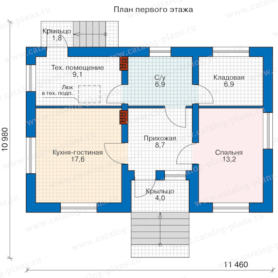 План 1-этажа проекта 70-98AKB