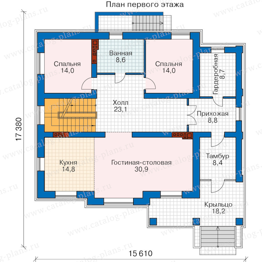 План 2-этажа проекта 46-11C