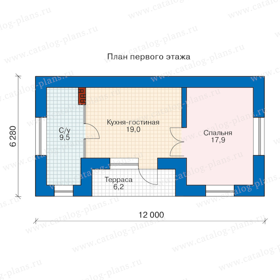 План 1-этажа проекта 91-96L