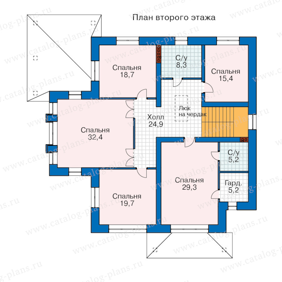 План 2-этажа проекта 48-24HAML