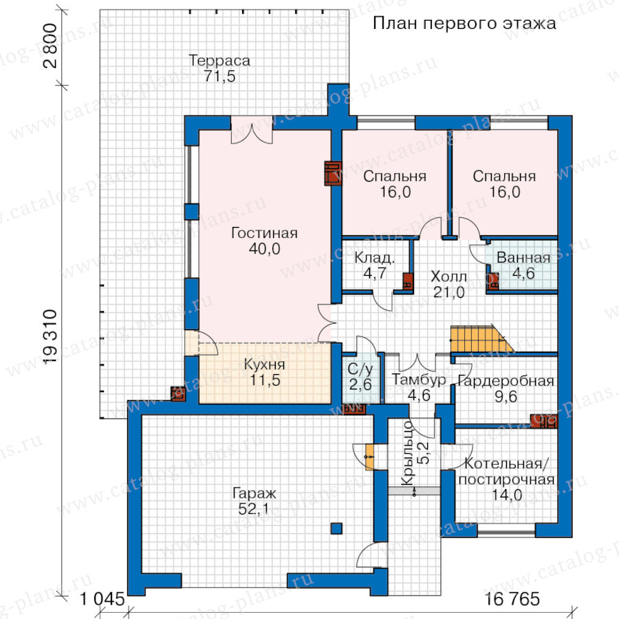 План 1-этажа проекта 62-72F