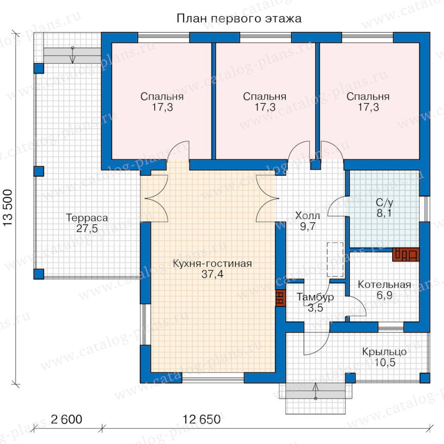 План 1-этажа проекта 62-05H